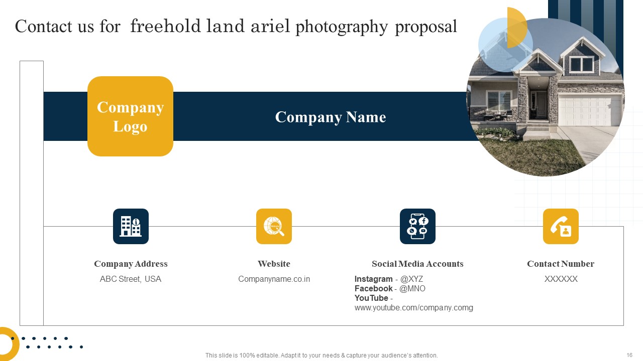Freehold Land Ariel Photography Proposal Ppt PowerPoint Presentation Complete Deck With Slides researched images
