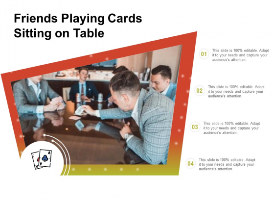 Friends Playing Cards Sitting On Table Ppt PowerPoint Presentation Gallery Slides PDF