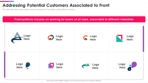 Front Series C Capital Raising Pitch Deck Addressing Potential Customers Associated To Front Microsoft PDF Front Series C Capital Raising Pitch Deck Addressing Potential Customers Associated To Front Microsoft PDF
