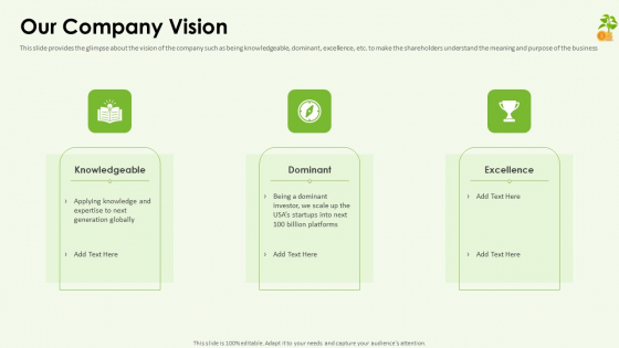 Funding Pitch Deck Our Company Vision Ppt Show Microsoft PDF Funding Pitch Deck Our Company Vision Ppt Show Microsoft PDF