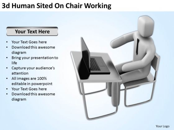 Famous Business People 3d Human Sited On Chair Working PowerPoint Templates Famous Business People 3d Human Sited On Chair Working PowerPoint Templates