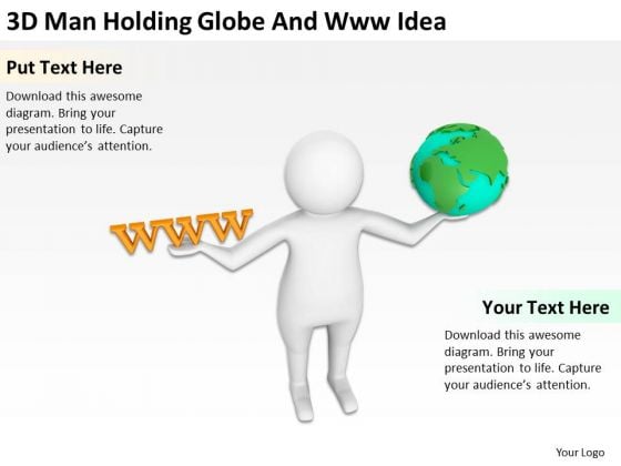 Famous Business People 3d Man Holding Globe And Www Idea PowerPoint Slides Famous Business People 3d Man Holding Globe And Www Idea PowerPoint Slides