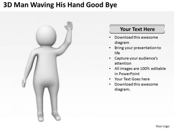 Famous Business People 3d Man Waving His Hand Good Bye PowerPoint Slides Famous Business People 3d Man Waving His Hand Good Bye PowerPoint Slides