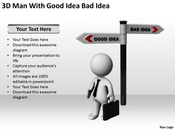 Famous Business People 3d Man With Good Idea Bad PowerPoint Templates Famous Business People 3d Man With Good Idea Bad PowerPoint Templates