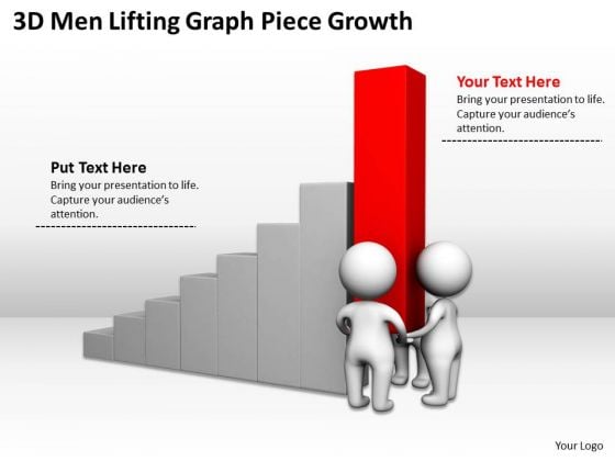 Famous Business People 3d Men Lifting Graph Piece Growth PowerPoint Slides Famous Business People 3d Men Lifting Graph Piece Growth PowerPoint Slides