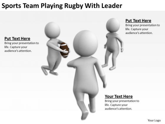 Famous Business People Sports Team Playing Rugby With Leader PowerPoint Templates Famous Business People Sports Team Playing Rugby With Leader PowerPoint Templates