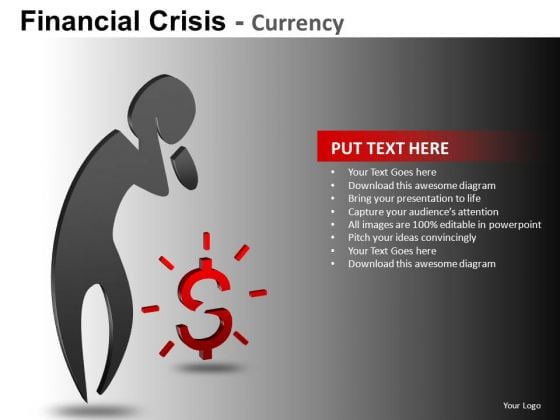 Financial Crisis Currency PowerPoint Templates Download