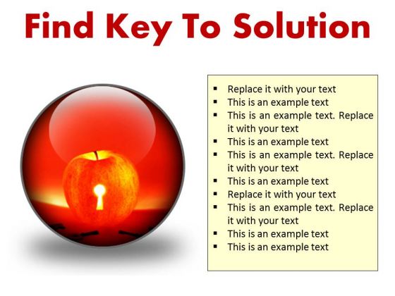Find Key To Solution Business PowerPoint Presentation Slides C Find Key To Solution Business PowerPoint Presentation Slides C