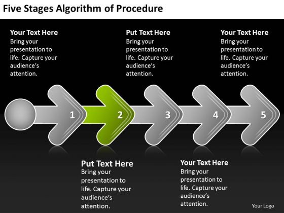 Five Stages Agorithm Of Procedure Business Flow Chart Description PowerPoint Templates Five Stages Agorithm Of Procedure Business Flow Chart Description PowerPoint Templates