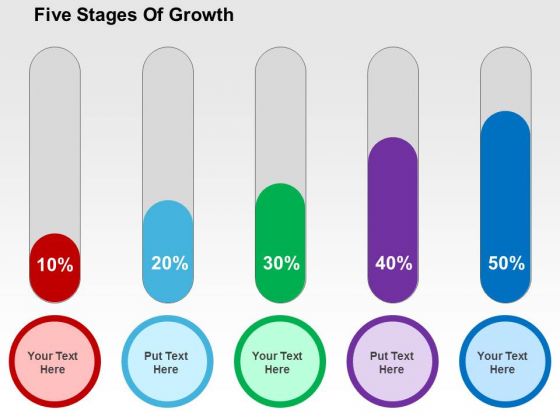 Five Stages Of Growth PowerPoint Template