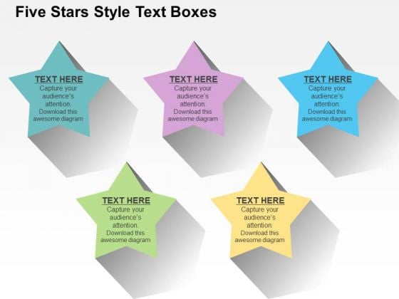 Five Stars Style Text Boxes PowerPoint Templates Five Stars Style Text Boxes PowerPoint Templates