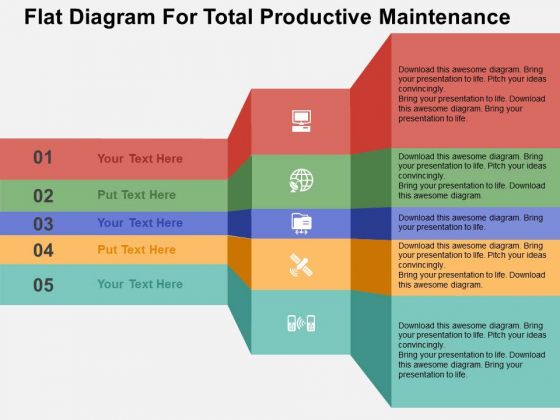 Flat Diagram For Total Productive Maintenance PowerPoint Templates Flat Diagram For Total Productive Maintenance PowerPoint Templates