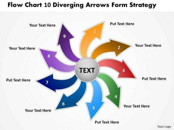 Flow Chart 10 Diverging Arrows Form Strategy Ppt Cycle Diagram PowerPoint Slides Flow Chart 10 Diverging Arrows Form Strategy Ppt Cycle Diagram PowerPoint Slides