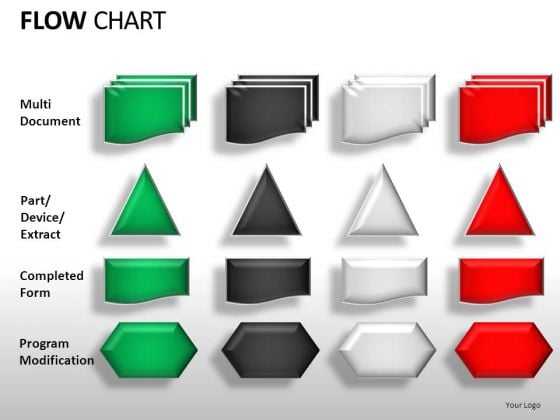 Flow Chart Process Symbols Stages PowerPoint Icons