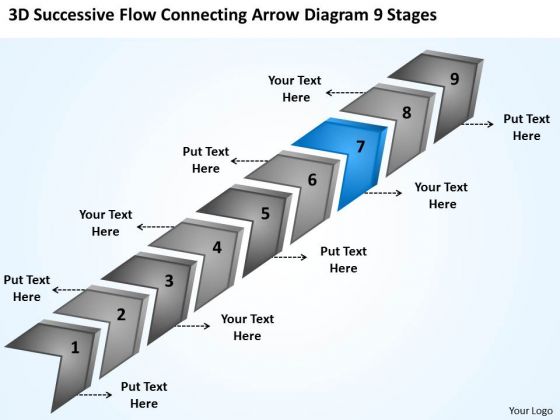 Flow Connecting Arrow Diagram 9 Stages Templates For Business PowerPoint Flow Connecting Arrow Diagram 9 Stages Templates For Business PowerPoint