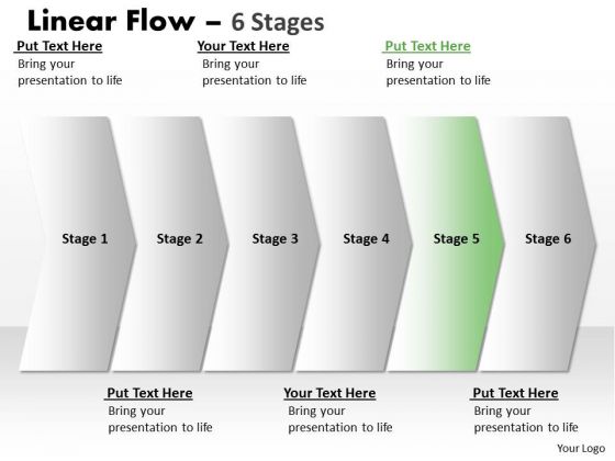 Flow Ppt Straight Demonstration Of 6 Power Point Stage Project Management PowerPoint Design