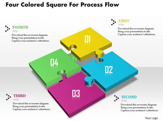 Four Colored Square For Process Flow Presentation Template Four Colored Square For Process Flow Presentation Template