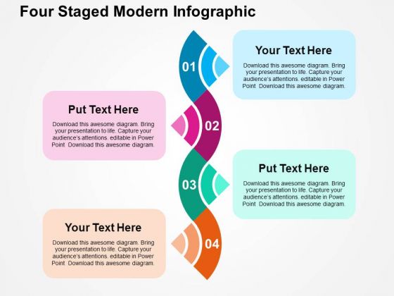 Four Staged Modern Infographic PowerPoint Template Four Staged Modern Infographic PowerPoint Template