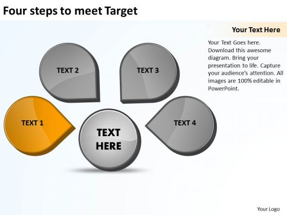Four Steps To Meet Target Ppt Venn Chart PowerPoint Templates Four Steps To Meet Target Ppt Venn Chart PowerPoint Templates