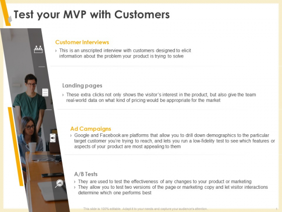 Gaining Product Market Solution Fit Test Your MVP With Customers Ppt PowerPoint Presentation Slides Template PDF Gaining Product Market Solution Fit Test Your MVP With Customers Ppt PowerPoint Presentation Slides Template PDF