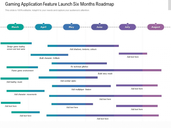 Gaming Application Feature Launch Six Months Roadmap Themes Gaming Application Feature Launch Six Months Roadmap Themes