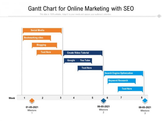 Gantt Chart For Online Marketing With SEO Ppt PowerPoint Presentation File Pictures PDF Gantt Chart For Online Marketing With SEO Ppt PowerPoint Presentation File Pictures PDF
