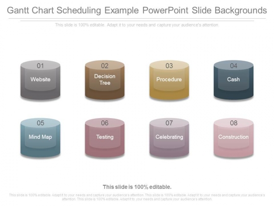 Gantt Chart Scheduling Example Powerpoint Slide Backgrounds