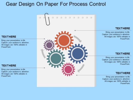 Gear Design On Paper For Process Control Powerpoint Templates Gear Design On Paper For Process Control Powerpoint Templates