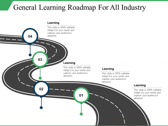 General Learning Roadmap For All Industry Ppt PowerPoint Presentation Professional Information General Learning Roadmap For All Industry Ppt PowerPoint Presentation Professional Information
