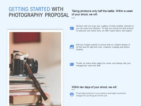 Getting Started With Photography Proposal Ppt PowerPoint Presentation Inspiration Microsoft Getting Started With Photography Proposal Ppt PowerPoint Presentation Inspiration Microsoft