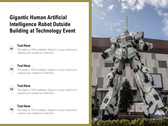 Gigantic Human Artificial Intelligence Robot Outside Building At Technology Event Ppt PowerPoint Presentation Slides Show PDF