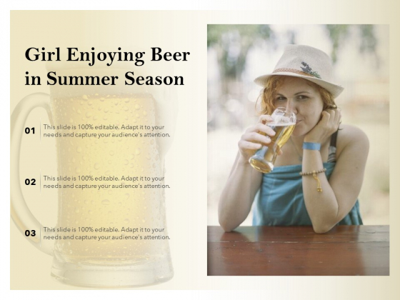 Girl Enjoying Beer In Summer Season Ppt PowerPoint Presentation Inspiration Visual Aids PDF Girl Enjoying Beer In Summer Season Ppt PowerPoint Presentation Inspiration Visual Aids PDF