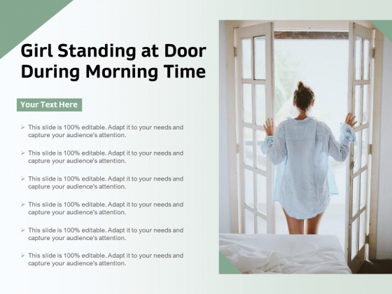 Girl Standing At Door During Morning Time Ppt PowerPoint Presentation Styles Guidelines PDF Girl Standing At Door During Morning Time Ppt PowerPoint Presentation Styles Guidelines PDF