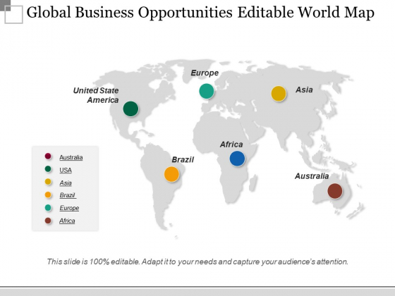 global business opportunities editable world map ppt powerpoint editable world map powerpoint