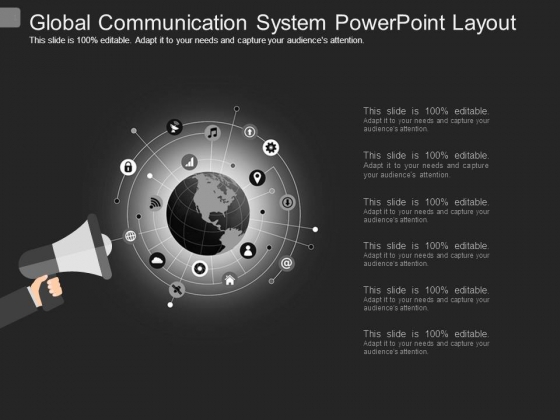 Global Communication System Powerpoint Layout Global Communication System Powerpoint Layout