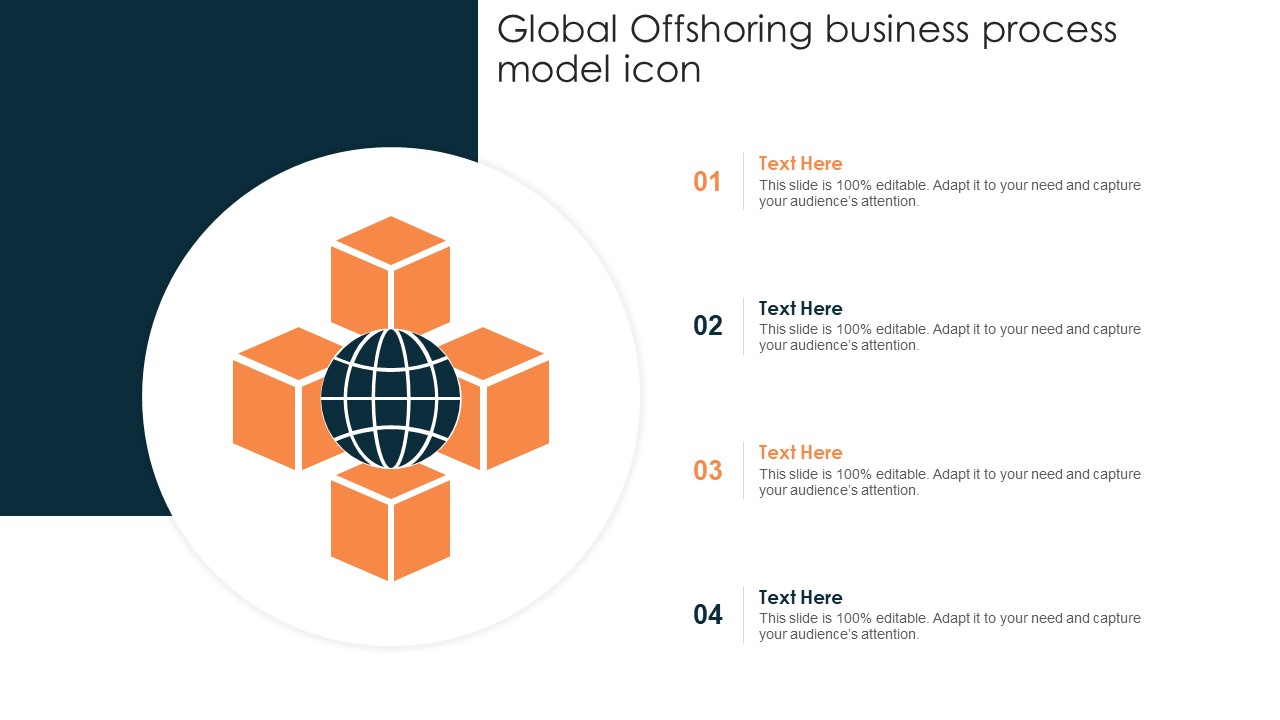 Global Offshoring Business Process Model Icon Clipart PDF