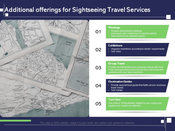 Globetrotting Tour Additional Offerings For Sightseeing Travel Services Ppt PowerPoint Presentation Styles Mockup PDF Globetrotting Tour Additional Offerings For Sightseeing Travel Services Ppt PowerPoint Presentation Styles Mockup PDF