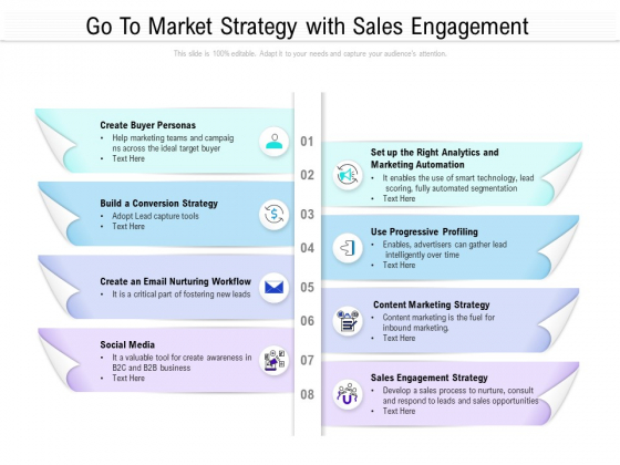 Go To Market Strategy With Sales Engagement Ppt PowerPoint Presentation Infographics Sample PDF