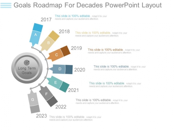 Goals Roadmap For Decades Powerpoint Layout Goals Roadmap For Decades Powerpoint Layout