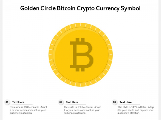 Golden Circle Bitcoin Crypto Currency Symbol Ppt PowerPoint Presentation File Graphics Template PDF