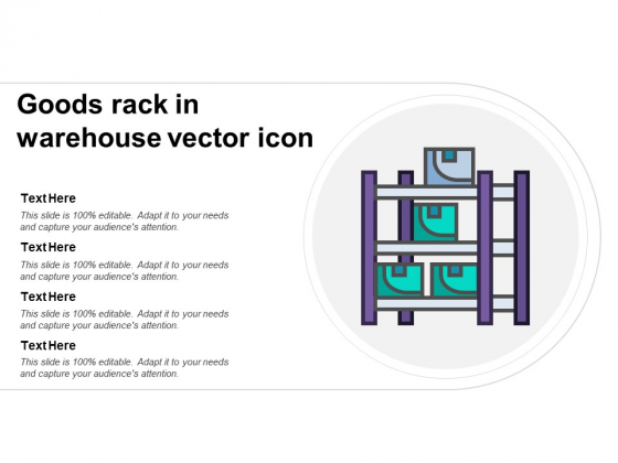 Goods Rack In Warehouse Vector Icon Ppt PowerPoint Presentation Styles Graphics