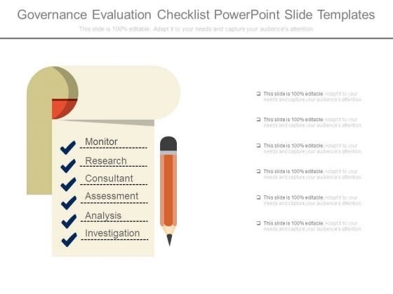 Governance Evaluation Checklist Powerpoint Slide Templates Governance Evaluation Checklist Powerpoint Slide Templates
