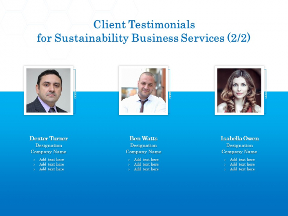 Green Business Client Testimonials For Sustainability Business Services Designation Template PDF Green Business Client Testimonials For Sustainability Business Services Designation Template PDF