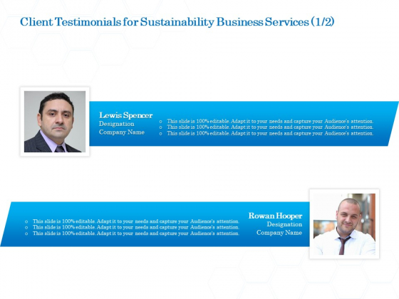 Green Business Client Testimonials For Sustainability Business Services Sample PDF Green Business Client Testimonials For Sustainability Business Services Sample PDF