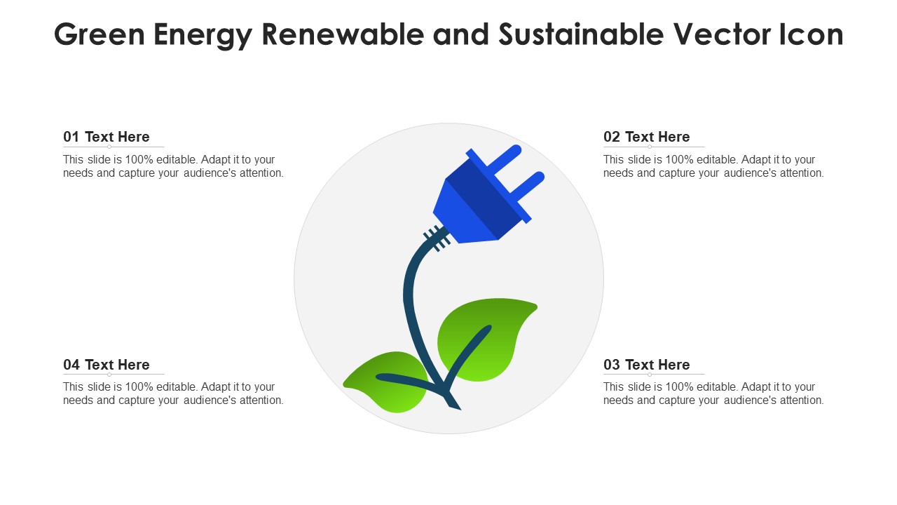 Green Energy Renewable And Sustainable Vector Icon Ppt Show Picture PDF
