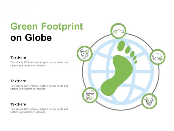 Green Footprint On Globe Ppt PowerPoint Presentation Layouts Structure