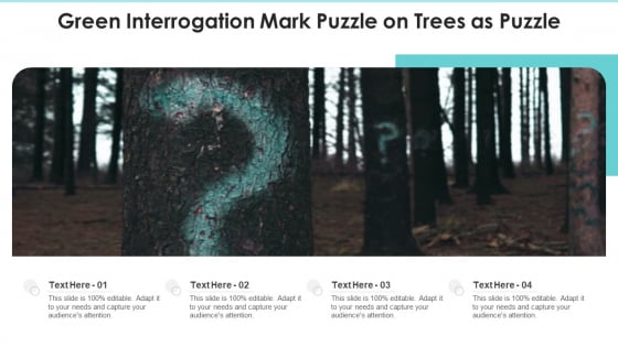 Green Interrogation Mark Puzzle On Trees As Puzzle Ppt PowerPoint Presentation Gallery Images PDF Green Interrogation Mark Puzzle On Trees As Puzzle Ppt PowerPoint Presentation Gallery Images PDF