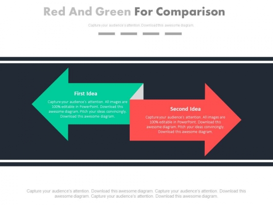 Green Left And Red Right Arrows For Comparison Powerpoint Slides Green Left And Red Right Arrows For Comparison Powerpoint Slides