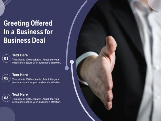 Greeting Offered In A Business For Business Deal Ppt PowerPoint Presentation Show Format PDF Greeting Offered In A Business For Business Deal Ppt PowerPoint Presentation Show Format PDF