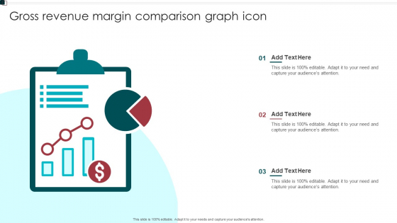 Gross Revenue Margin Comparison Graph Icon Clipart PDF